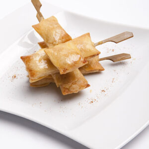 Frozen TWISTY SKEWERS (RED CURRY SHRIMP SKEWER IN FILO PASTRY)_Thai Tapas-Freshpack