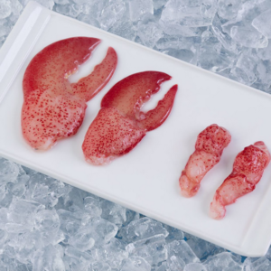 Lobster claws and knuckles raw and shell-off