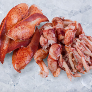 Frozen lobster claws, joints and legs