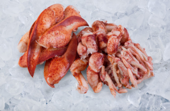 Frozen lobster claws, joints and legs