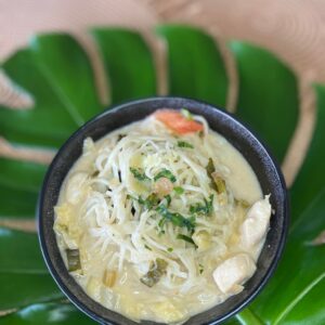 Frozen tom kha kai soup