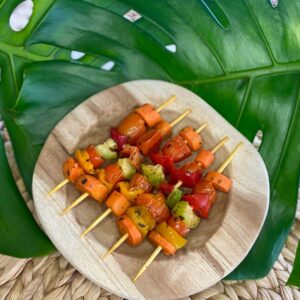Frozen vegetable skewers