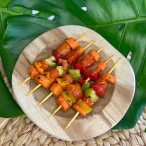 Brochettes de légumes surgelées