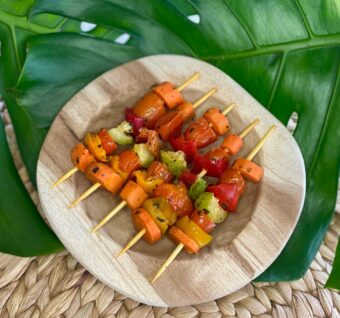 Brochettes de légumes surgelées