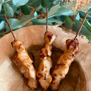 Brochette de poulet rôti – 100 % filet de poulet tendre et doré