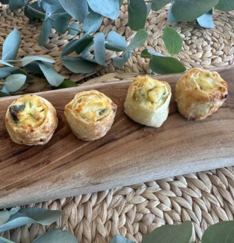 Rozichka – Mini feuilleté artisanal à la pâte filo, fromage frais et poireau
