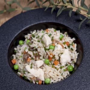 Riz sauté au poulet à la cantonnaise surgelé